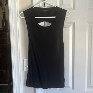 Koral Black Open Back Tank Medium Workout